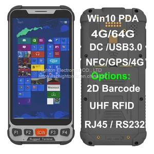 Cheapest 5.5 Inch WIN10 4+64GB Z8350 USB3.0 1920*1080 Rugged Handheld Computer Smart Hand Terminal PDA NFC 2D UHF RFID Scanner thumbnail-5