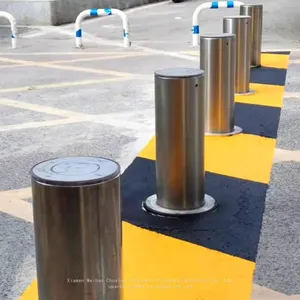 UPARK Outdoor Campus Cross Entrance Stainless Steel Driveway Bollard Home Use Road Automatic Bollards Against Violent Vehicle Impacts thumbnail-1