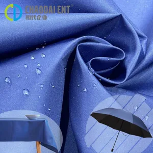 Ocean Recycled Oekotex Certified Waterproof 100% Ocean RPET PU Coated 75D*150D Fabric for Umbrella Tablecloth thumbnail-1