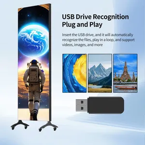 LED Full Color Wifi Control Poster Led Display P1.875 P2.5 Poster Stand Customized OEM Outdoor Video Led thumbnail-2