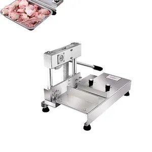 QDMECH Commercial Manual Bone Cutting Machine Two Sets Blades Stainless Steel Body Frozen Bone Meat Cutter thumbnail-2