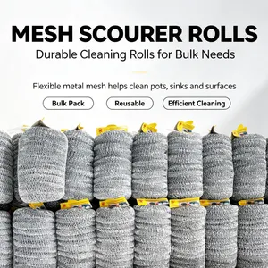 Hot Sale Galvanized Wire Mesh Cleaning Ball Rust‑Resistant Metal Scourer for Kitchen Pot Pan Cleaning Wholesale Supply thumbnail-1