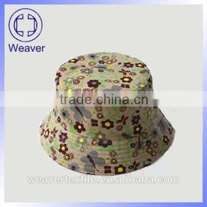 Stylish Cheep Khaki Printing Flower Bucket Hats thumbnail-1