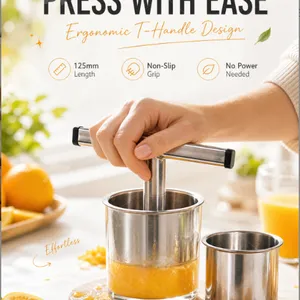 Factory‑direct Acrylic Visible Manual Presser, Stainless‑Steel Press Rod, Homemade Fruit Wine, Grape & Pomegranate Juicing Equipment thumbnail-1