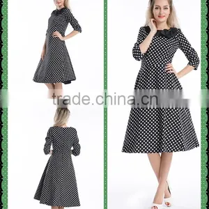 Bestdress Audrey 1950's Swing Vintage Rockabilly Polka Dot Dress thumbnail-1