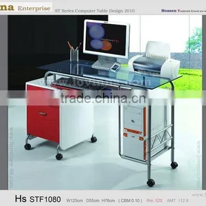 Glass Computer Table Design thumbnail-1
