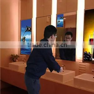 32" Wall Mount Magic Mirror Screen Networking Palyer Lcd Capacitive Touch Screen Computer Kiosk Mirror Display thumbnail-2