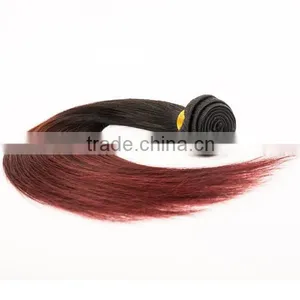 Top Quality Brazilian Vigin Human Hair Weave 1b 99j Two Tone Ombre Color Hair Extension thumbnail-3