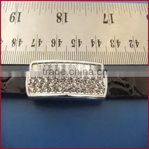 DIY Custom Bracelets and Pet Collars Accessories Rhinestone 10mm Zinc Alloy Bent Slide Charms thumbnail-6