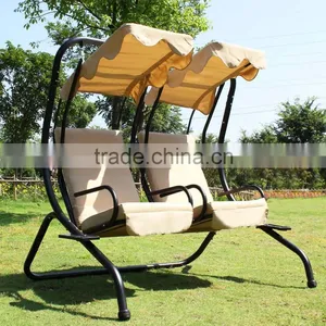 Outsunny Outdoor Garden Patio Covered Double Two Seat Balcony Swing Chair thumbnail-2