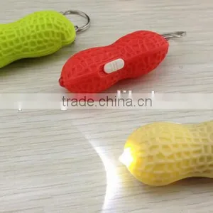 Wholesale Led Light Peanut Keychain Keyring Mini Tool Keychain for Souvenir Gifts thumbnail-1