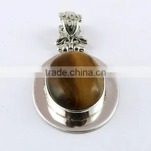 Honey Without Flowers !! Tiger's Eye 925 Sterling Silver Pendant, Handmade Silvber Jewelry, Silvber Jewelry thumbnail-3