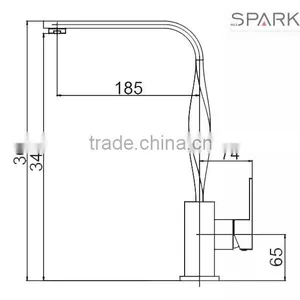 Swivel Single Chromed Sink Faucets Spray Mixers thumbnail-3