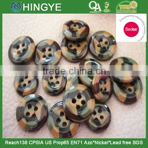 Sedex Audited Factory 2 Pillar Resin Button for Military Garment, Polyester Military Garment Button thumbnail-1