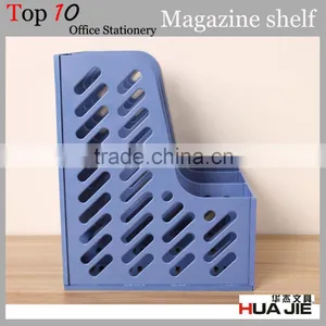 Logo Print Design Plastic Material Foldable Display Rack Assemble Magazine Shelf thumbnail-3
