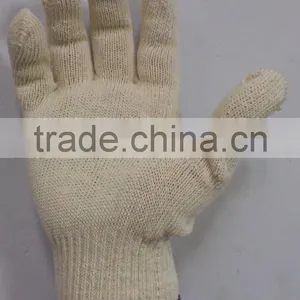 210 RAW WHITE 600 GRAMS 10 KNITTING COTTON SAFETY WORKING GLOVE thumbnail-5
