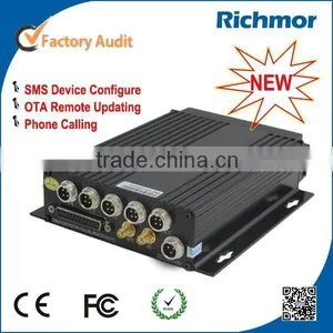 Double SD Card Bus Truck Car Mobile DVR 4ch Mobile DVR 3G/4G G-sensor GPS thumbnail-1