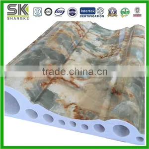 Euro Style TV Background Decoration Faux Stone Pvc Marble Moldings thumbnail-1