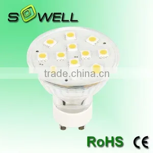110/230V 2W GU10 5050SMD 12pcs 50*62mm CE RoHS Glass LED Spot Lamps thumbnail-1