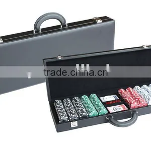 Custom Leather Poker Chip Set for 500 Chips thumbnail-1