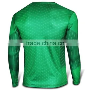 Polyester Spandex Short Sleeves Compression Shirt / Rash Guard With Green Lantern Design thumbnail-2