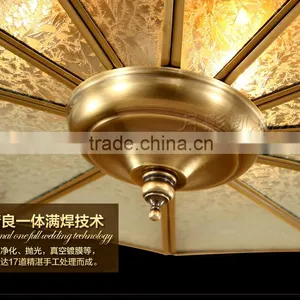 Brass Ceiling Lights And Glass Shade Living Room thumbnail-4