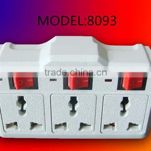 3 Way Adapter Plug Multi Outlet Single-Tap Wall Tap Electrical Socket Quality Choice thumbnail-1
