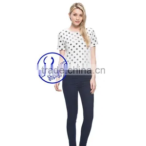 China Supplier Custom Fashion Design Women Printed t Shirt Wholesale thumbnail-2