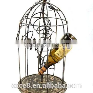 Decorative Iron Hanging Wine Bottle Holder thumbnail-1