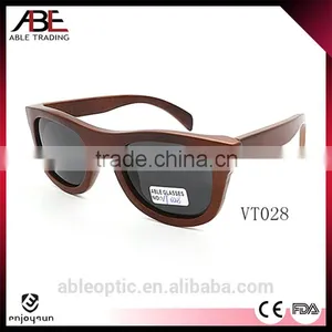 Hot Sell 2016 Classic Fashion Style UV400 Lens Italy Designer Bamboo Wooden Polarized Sunglasses FDA CE Sun Glasses Supplier's Choice thumbnail-1
