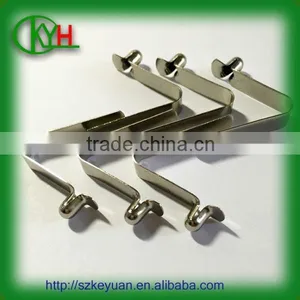Custom Nickel Plated Steel u Shaped Small Flat Spring Clip thumbnail-1