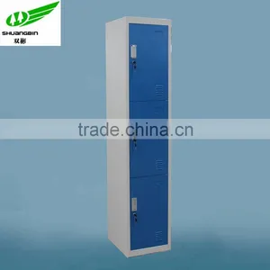 3 Door School Locker/clothes Cabinet Steel Employee Locker thumbnail-1