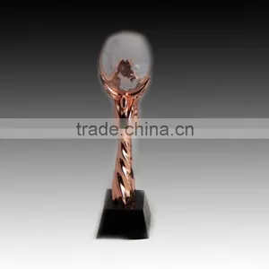 Wholesale Trophy With Oem Customized Award k9 Glass Globe Ball Black Crystal Base Awards thumbnail-2