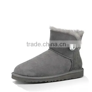 2015 Pure Color Hot Cheap Ankle Genuine Leather Boots thumbnail-3