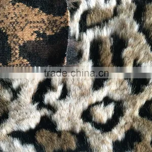 Leopard Fake Fur Fabric, Polyester/acrylic Fur Fabric thumbnail-2
