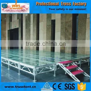 Transparent Clear Lighting White Acrylic Glass Wedding Stage Platform thumbnail-1