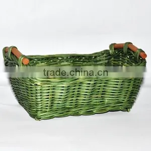 Rattan Core Green Storage Basket thumbnail-1