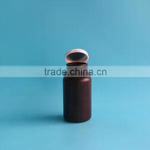 75ml Small Brown Hdpe Plastic Medicine Bottle With Tearing Cap, Medical Capsule Bottle thumbnail-3