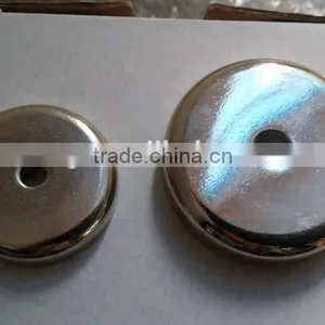 Neodymium Round Base Magnet With 8mm Hole thumbnail-1