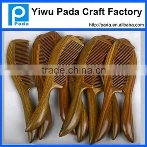 Customized Healthy Hair Care Sandal Wood Long Handle Comb thumbnail-1