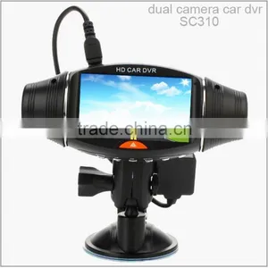 Dual Camera Lens 140 Degree Wide Angle SC310 Full HD Car Security Cam thumbnail-1