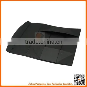 Black Collapsible Paper Storage Box / Black Paper Wine Box. thumbnail-1