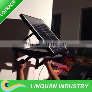 Green Solar Energy Powered 14 Inch 45W Brushless Motor Solar Wall Mounted Fan With Battery thumbnail-1