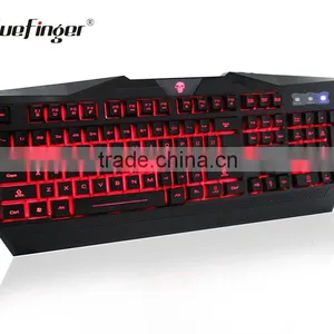 USB Adjustable Colored Backlit LED Gaming Keyboard for Laptop Desktop thumbnail-1