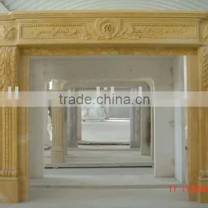 Stone Yellow Fireplace thumbnail-1