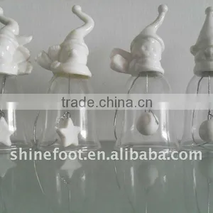 4.8" Santa Ceramic and Glass Bells for Home Decoration C1-B05 thumbnail-1