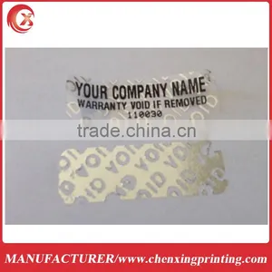 Custom Printed Hologram Security Warranty VOID Sticker Seals thumbnail-2