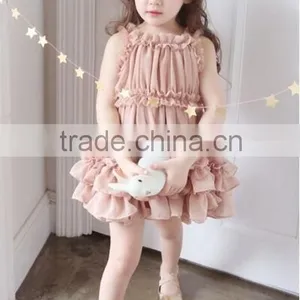 Cute HandMade Baby Girl Dress Soft Chiffon Hand Made Baby Girl Dress thumbnail-5