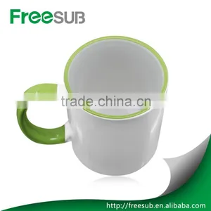 Sunmeta11oz Sublimation Blank Ceramic Color Rim Handle Mug (SKB02) thumbnail-2