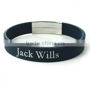 Fashion New Silicone Bracelets With Metal Clip thumbnail-1